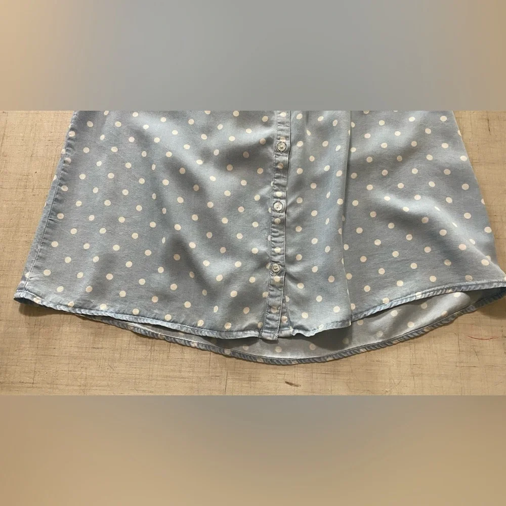 Velvet Heart Blue Polka Dot Women's Top - Picture 5 of 9